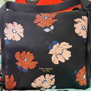 Kate Spade Crossbody Bag with Red and Cream Floral Design
